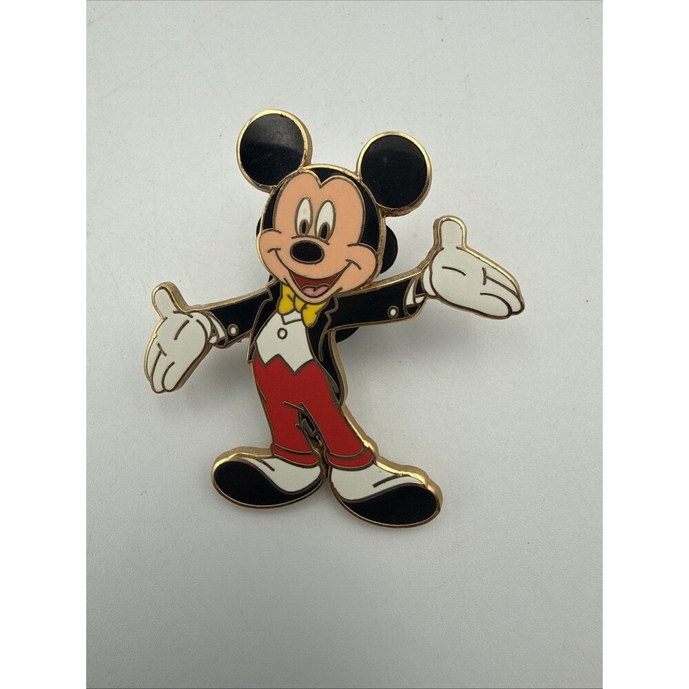 Classic Mickey Mouse Face Tux 2008 Disney Parks Trading Pin Red Pants Yellow Bow